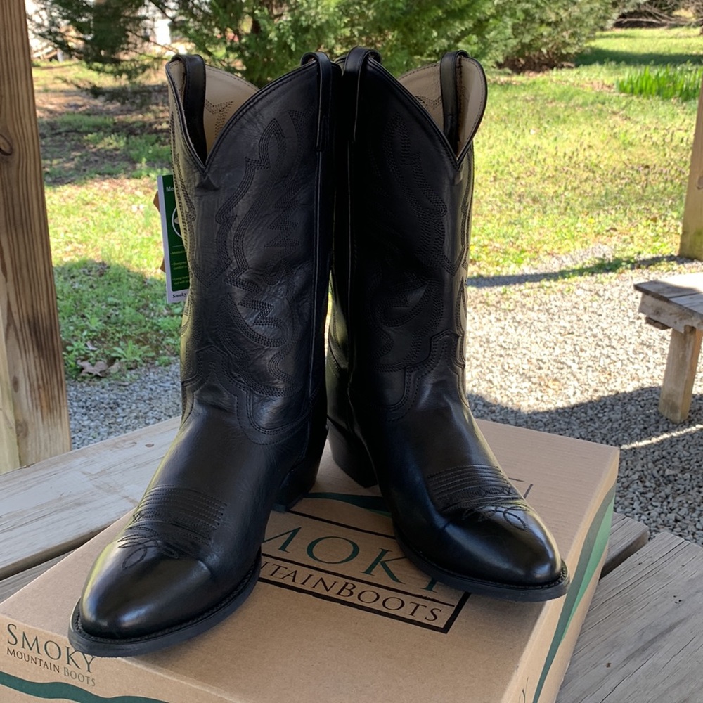 Men’s Black Cowboy Boots by Smoky Mountain